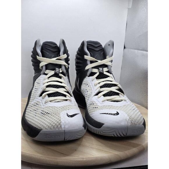 Nike Zoom Hyperfuse 2014 White/Off White/Black Size 12 USED - Picture 2 of 8